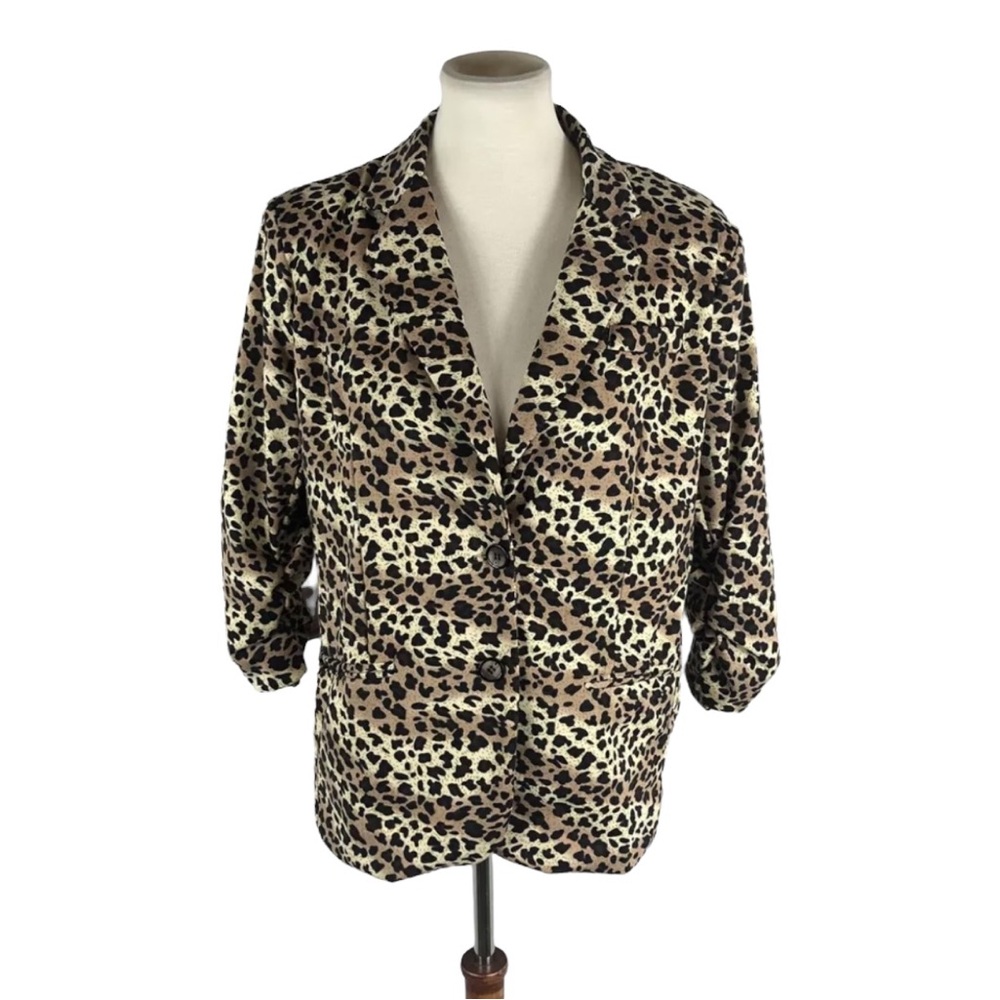 Maxim Studio cheetah print blazer size XL